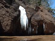 Fresh water leaching out of the rocks