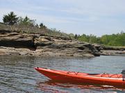 Check out the rocks just off the bow - red fox